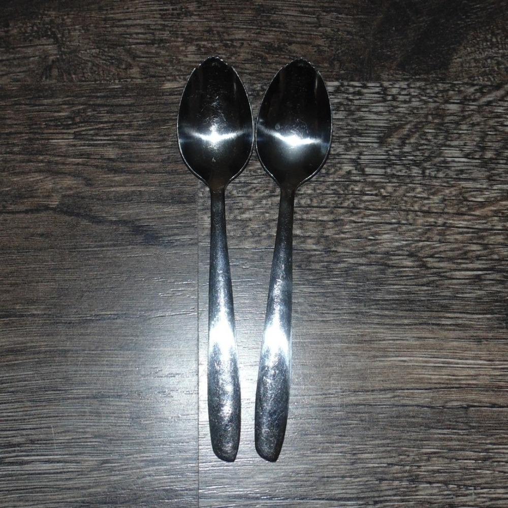 Grapefruit Spoons Silver Good Serrated Stainless Steel 2pc